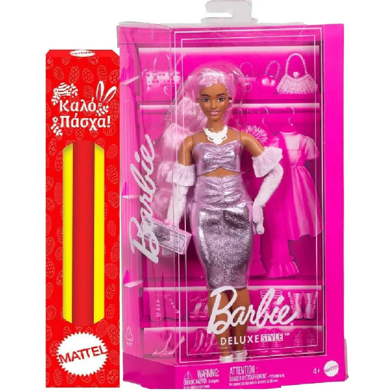 Παιχνιδολαμπάδα Mattel Barbie - Deluxe Style, Ροζ Μαλλιά HYV25 (HYV24)