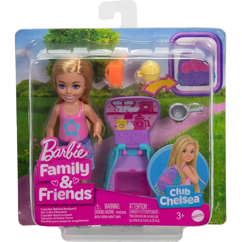 Mattel Barbie - Family & Friends Cupcake Baking Backpack Chelsea Με Σακίδιο JBF46