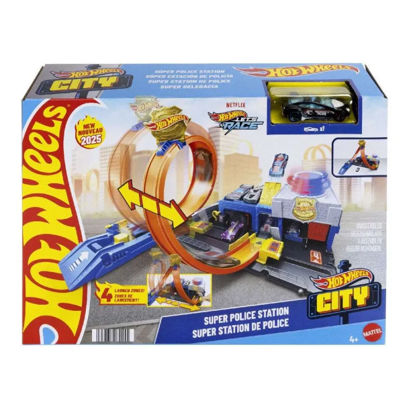 Mattel Hot Wheels - City Πίστα Σούπερ Αστυνομικό Τμήμα JBM71