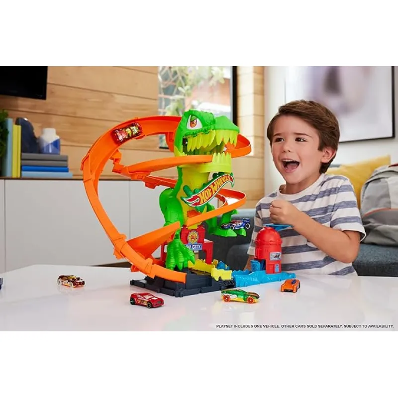 Mattel Hot Wheels - T-Rex Πυροσβεστικός Σταθμός JBM73