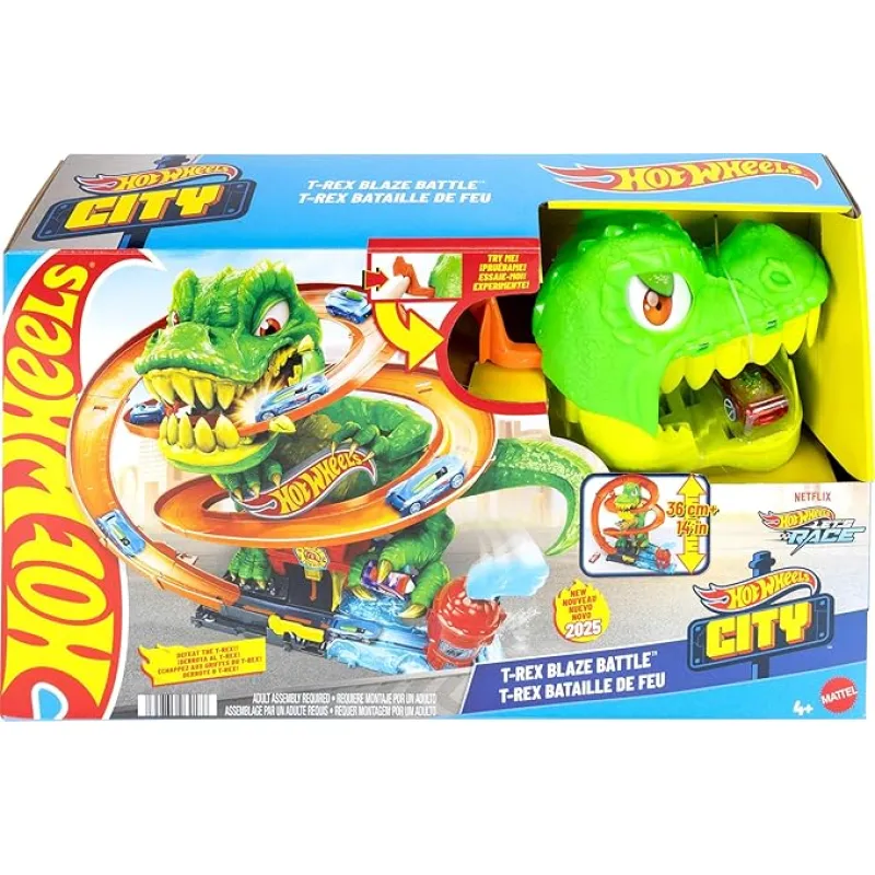 Mattel Hot Wheels - T-Rex Πυροσβεστικός Σταθμός JBM73