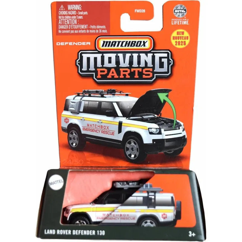 Mattel Matchbox - Moving Parts, Land Rover Defender 130 JBW63 (FWD28)