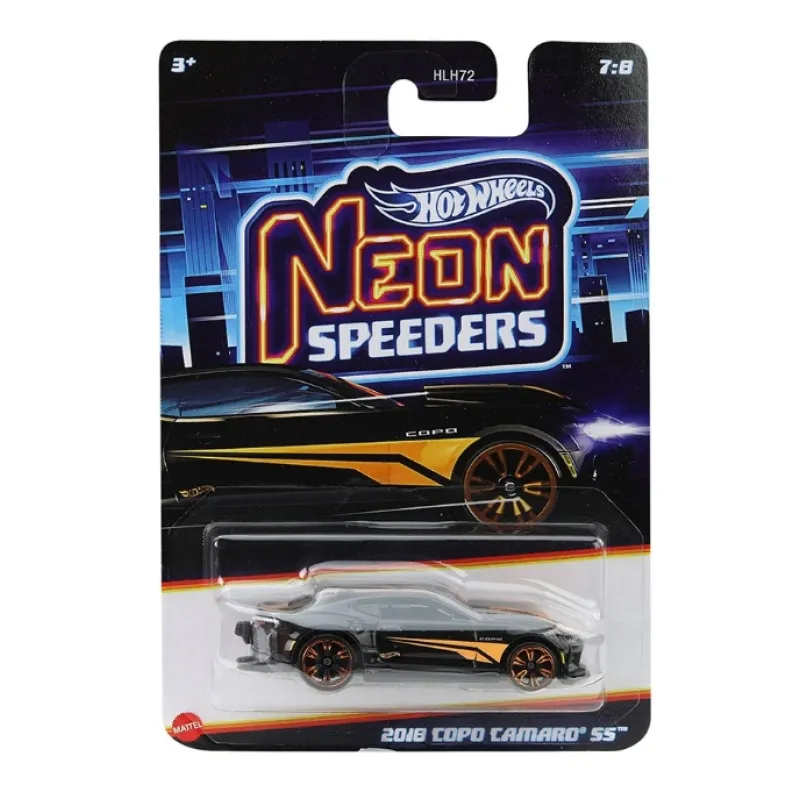 Mattel Hot Wheels - Αυτοκινητάκι Neon Speeders, 2018 Copo Camaro SS (8/8) JCB06 (HLH72)