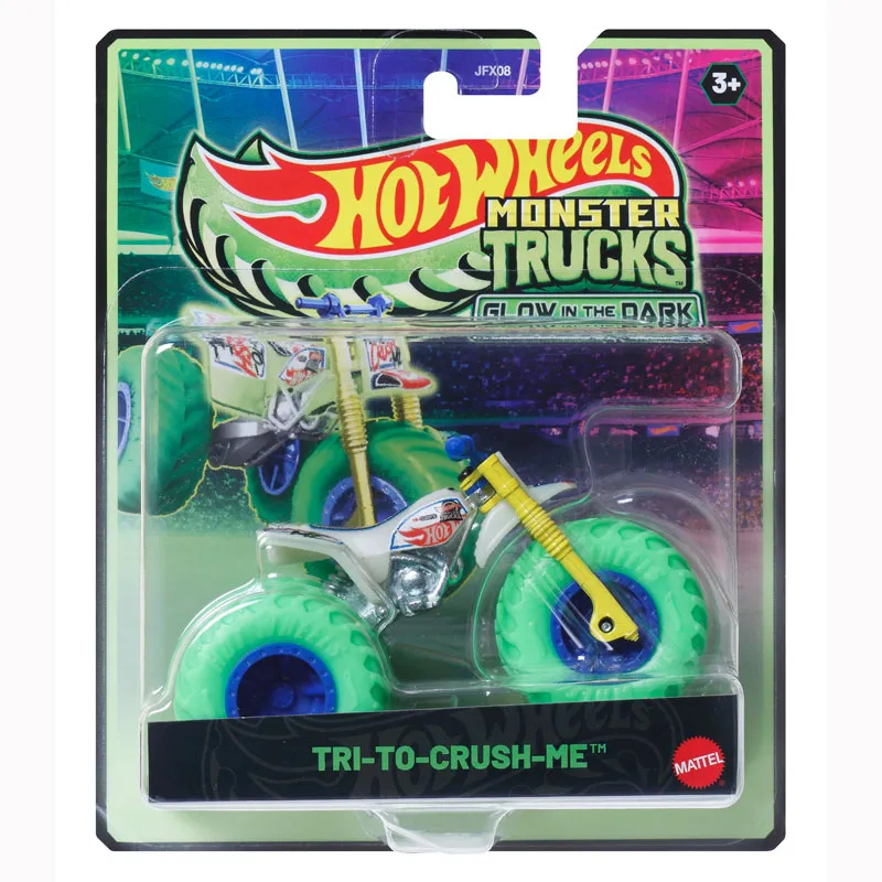 Mattel Hot Wheels - Monster Trucks, Glow In The Dark, Tri-To-Crush-Me JCG68 (JFX08)