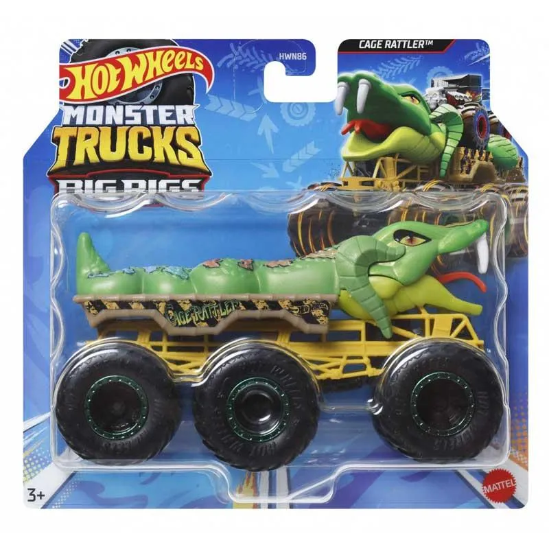 Mattel Hot Wheels - Monster Trucks, Big Rigs, Cage Rattler JCH44 (HWN86)