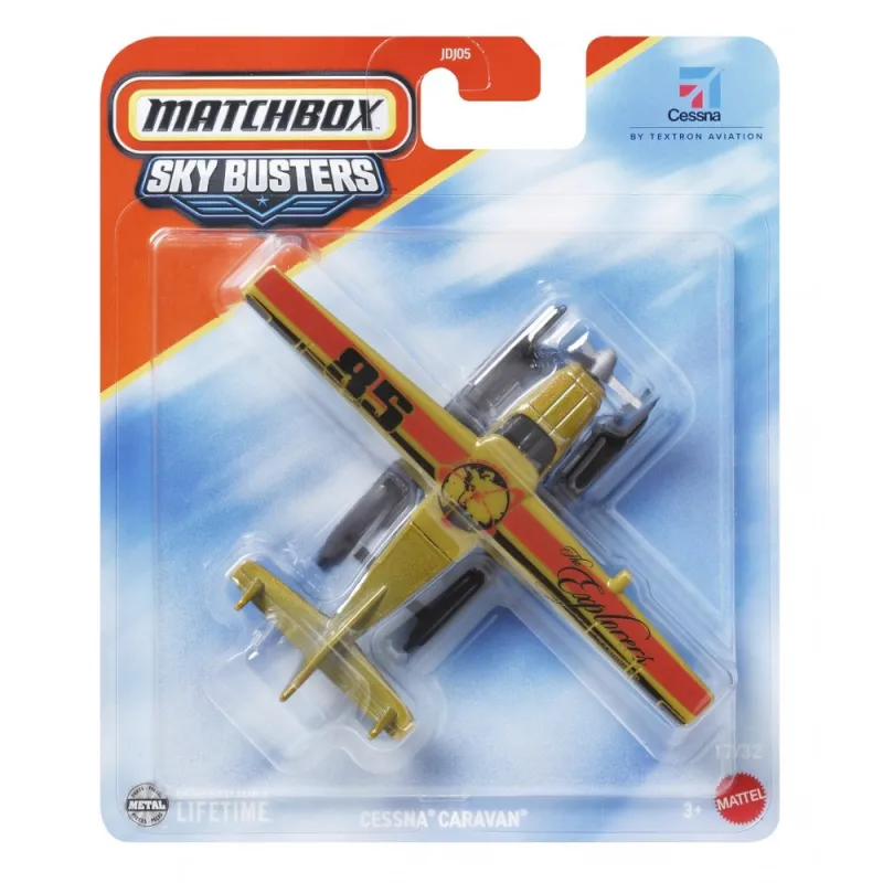 Mattel Matchbox - Αεροπλανάκι Sky Busters, Cessna Caravan (17/32) JCM79 (JDJ05)