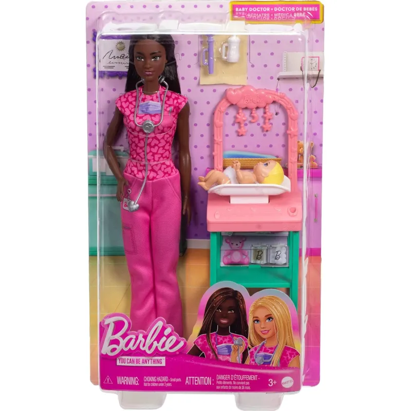 Mattel Barbie - Παιδίατρος Μελαχρινή JCR73 (JCR71)