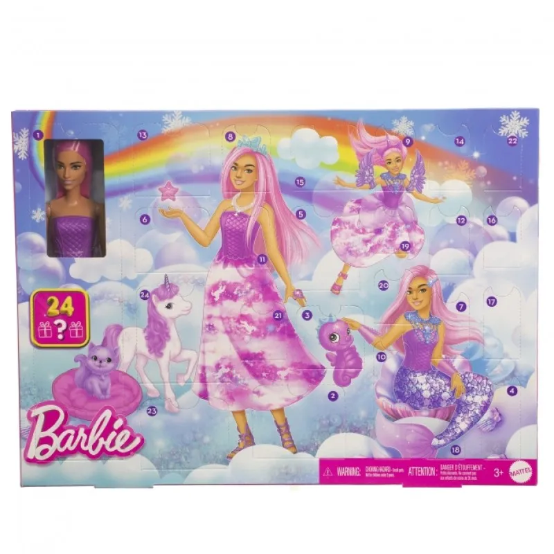 Mattel Barbie - Advent Calendar With Doll With Fantasy Accessories JFL66
