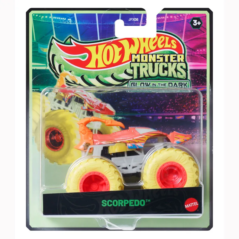 Mattel Hot Wheels - Monster Trucks, Glow In The Dark, Scorpedo JFX24 (JFX08)