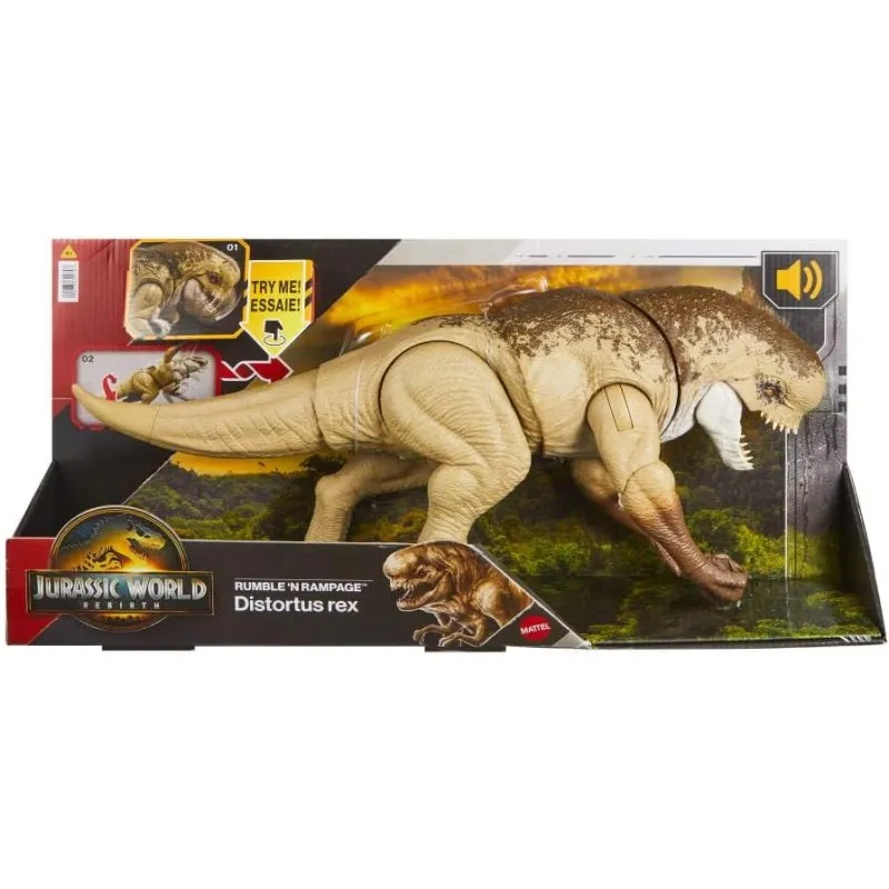 Mattel - Jurassic World Rebirth, Rumble N Rampage, Distortus Rex JGB58