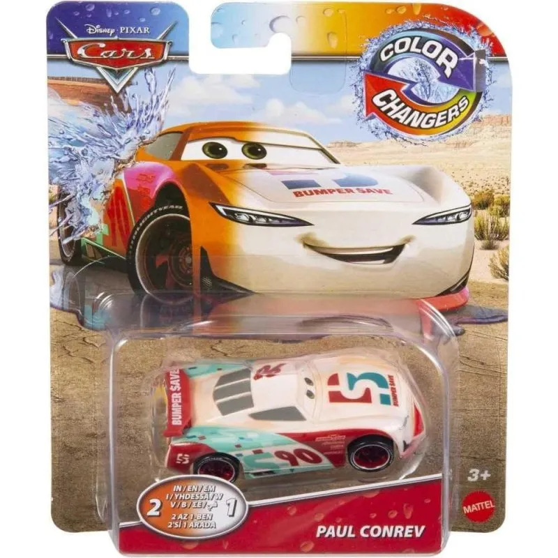 Mattel Cars - Color Changers, Paul Conrev JHG28 (GNY94/JDB56)