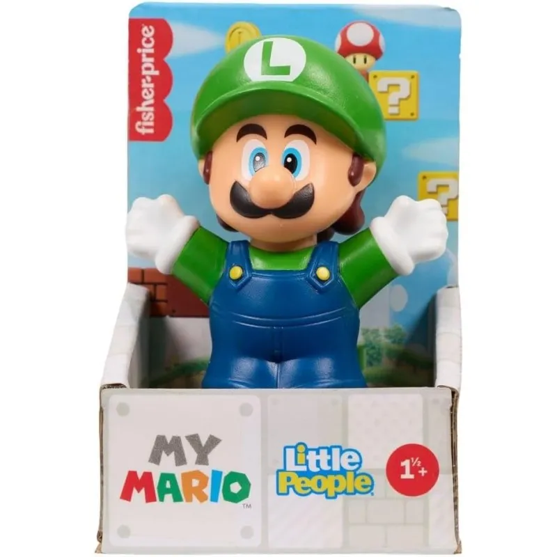 Mattel Super Mario - Little People Collector, Luigi 7cm JHG66 (JHG64)