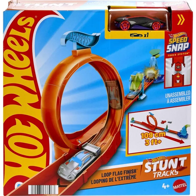 Mattel Hot Wheels - Stunt Tracks, Loop Flag Finish JHK77 (JHK76)