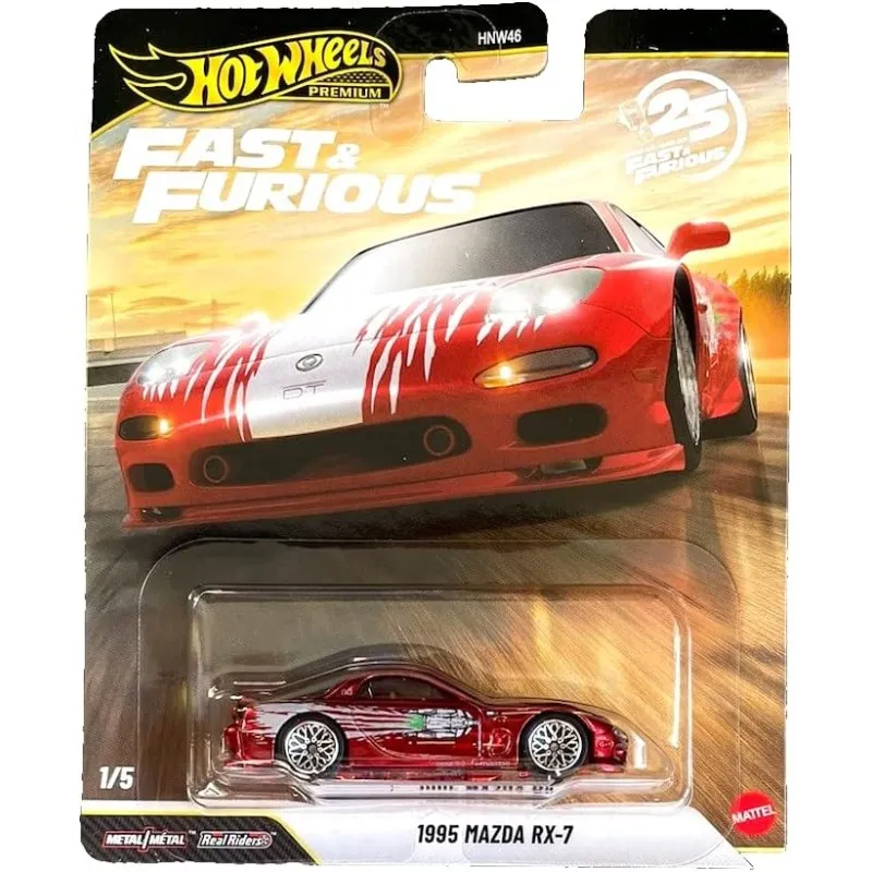 Mattel - Hot Wheels Premium, Fast And Furious, 1995 Mazda RX-7 1/5 JHW71 (HNW46)