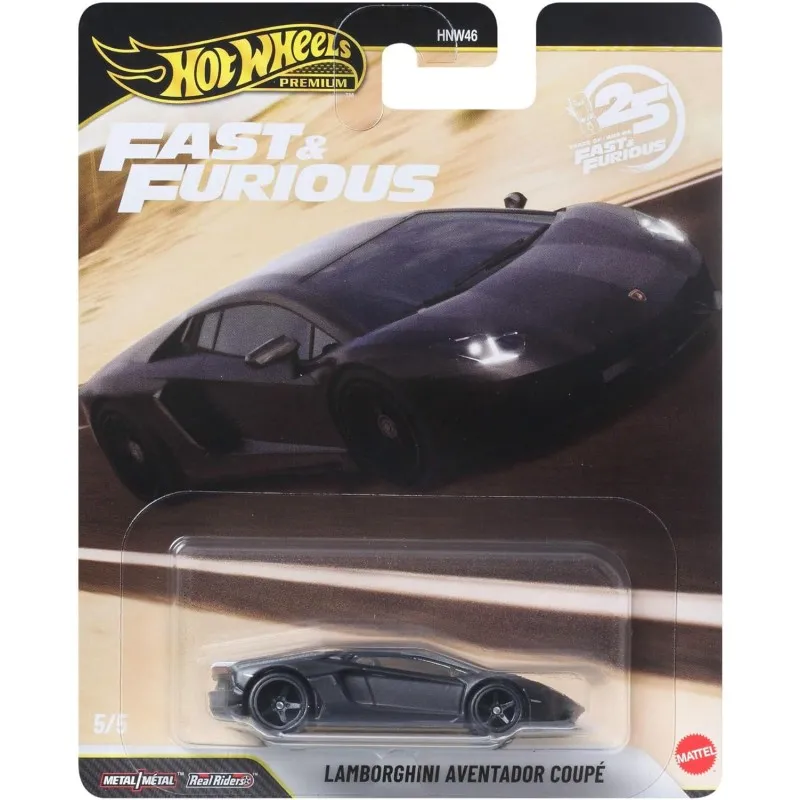 Mattel - Hot Wheels Premium, Fast And Furious, Lamborghini Aventador Coupe 5/5 JHW77 (HNW46)
