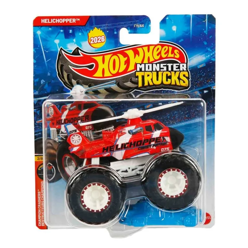 Mattel Hot Wheels - Monster Trucks, Champion Crashers, Helichopper JHY30 (FYJ44)