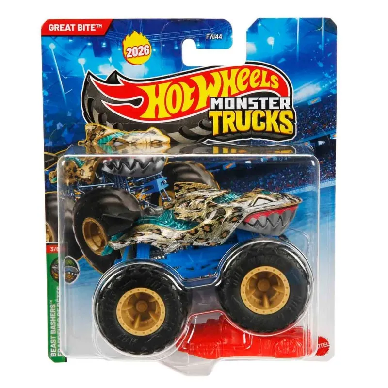 Mattel Hot Wheels - Monster Trucks, Beast Bashers, Great Bite JHY43 (FYJ44)