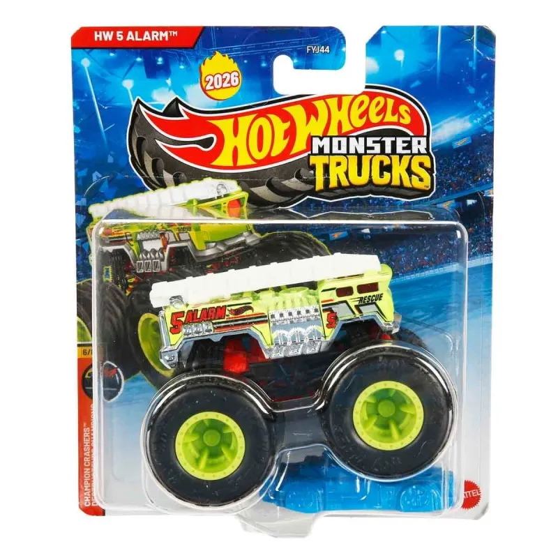 Mattel Hot Wheels - Monster Trucks, Champion Crashers, HW 5 Alarm JHY63 (FYJ44)