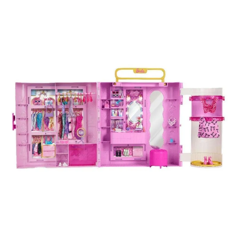 Mattel Barbie - Deluxe Style, Ντουλάπα Spin & Glam Με 25+ Αξεσουάρ JJP01