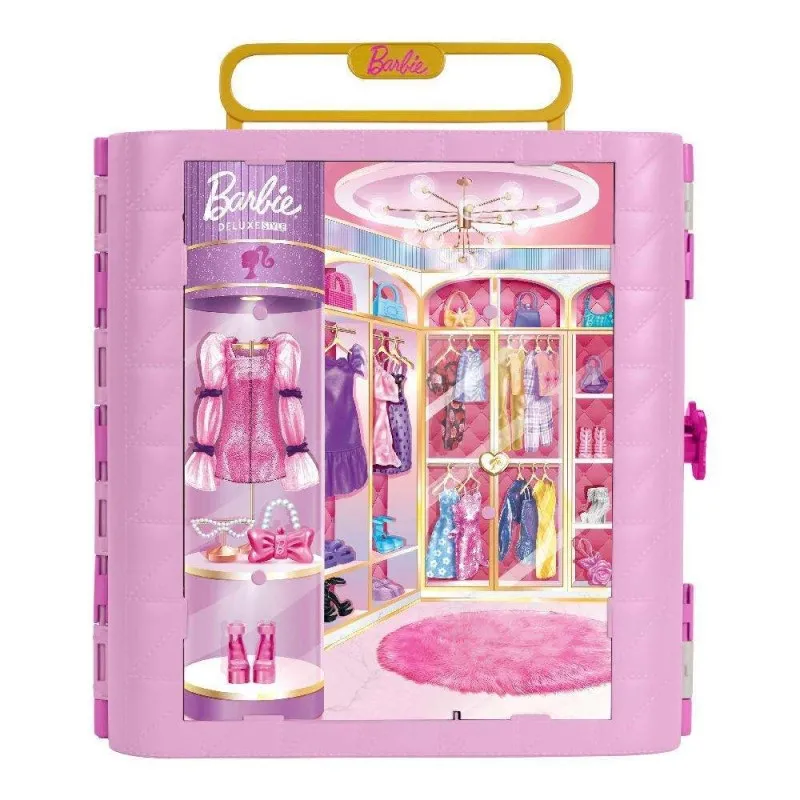 Mattel Barbie - Deluxe Style, Ντουλάπα Spin & Glam Με 25+ Αξεσουάρ JJP01