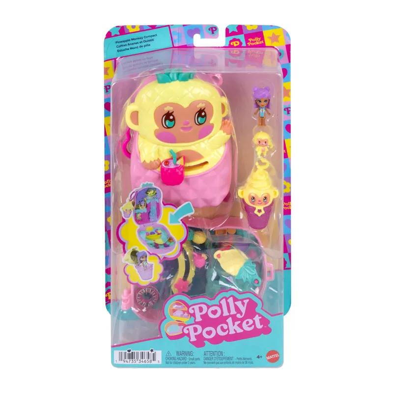 Mattel Polly Pocket - Pineapple Monkey Compact JKC49 (JFG56)