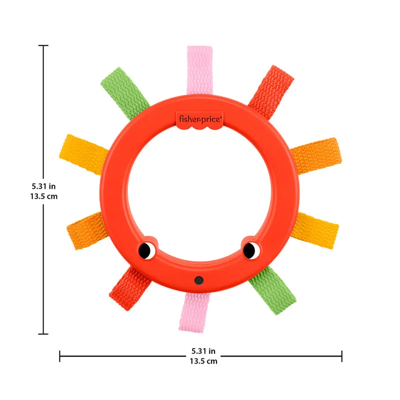 Fisher Price - Κουδουνίστρες Ζωάκια, Πορτοκαλί Ουράνιο Τόξο JKW56 (JKW53)