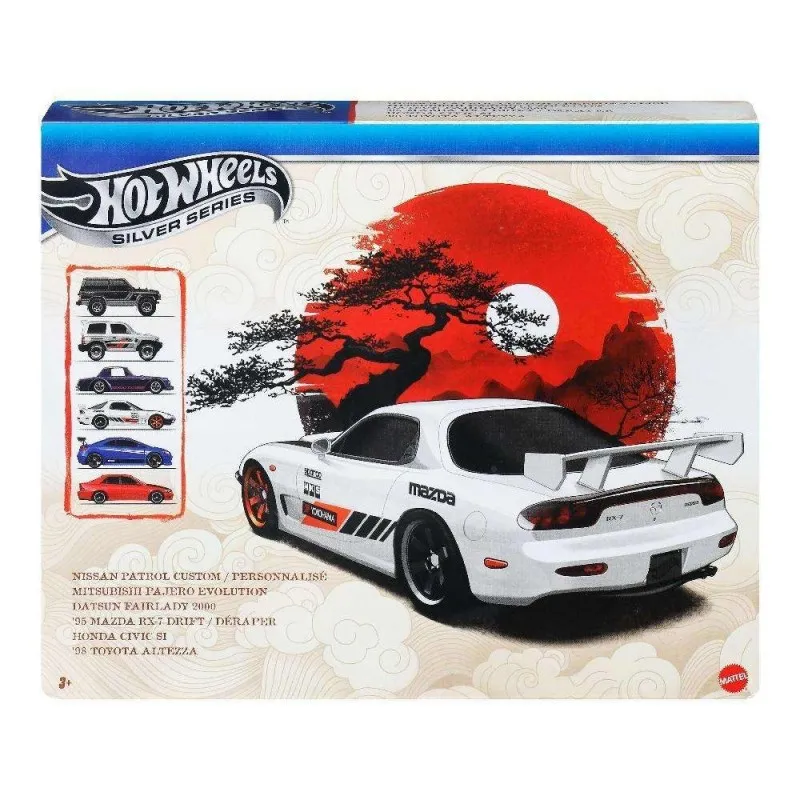 Mattel Hot Wheels – Silver Series , Σετ με 6 Αυτοκινητάκια Die-Cast Streets of Japan JLB23