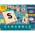 Mattel - Επιτραπέζιο, Επιτραπέζιο Scrabble 2 Σε 1 Με Ξύλινα Γράμματα JLJ58