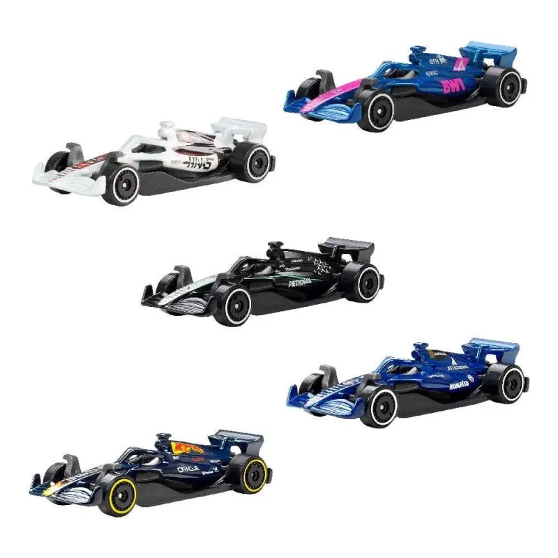 Mattel Hot Wheels – Αυτοκινητάκια 1:64 Σετ Των 5, Formula 1 JLN11