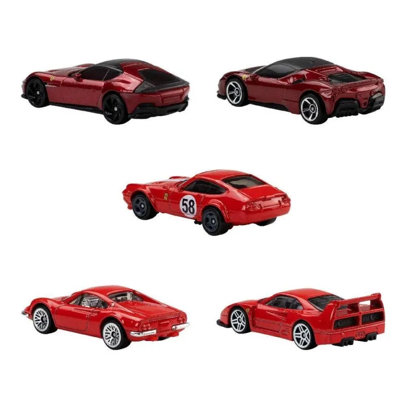 Mattel Hot Wheels – Αυτοκινητάκια 1:64 Σετ Των 5, Ferrari JLN12