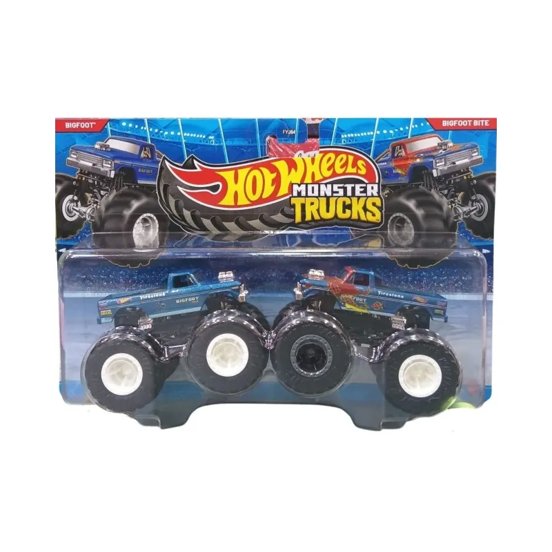 Mattel Hot Wheels - Monster Trucks, Demolition Doubles, Poo Poo Platter Vs Fruit Smasher JLV89 (FYJ64)