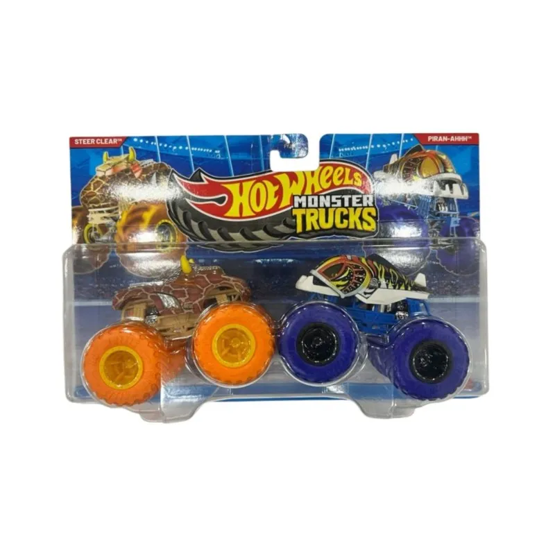 Mattel Hot Wheels - Monster Trucks, Demolition Doubles, Steer Clear & Piran-Ahhh JLV83 (FYJ64)