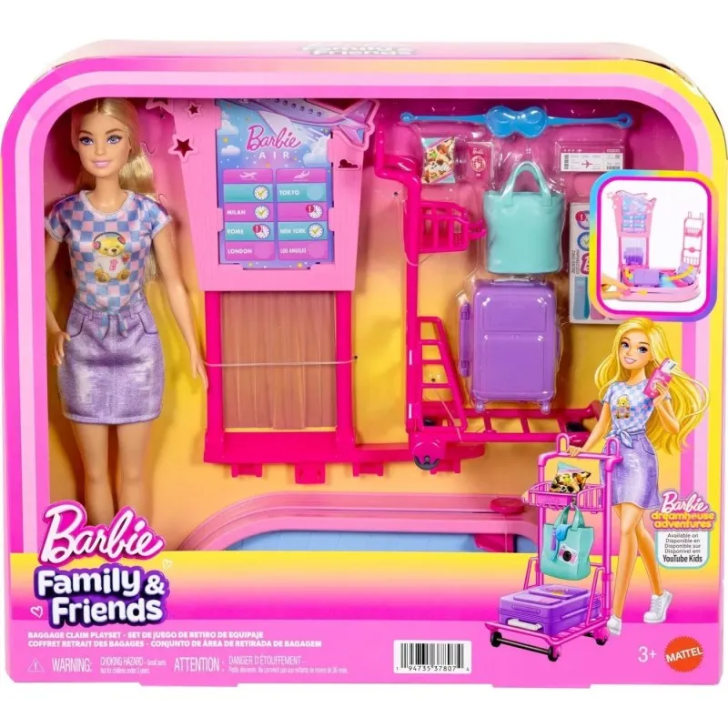 Mattel Barbie - Family & Friends, Baggage Claim JMJ49