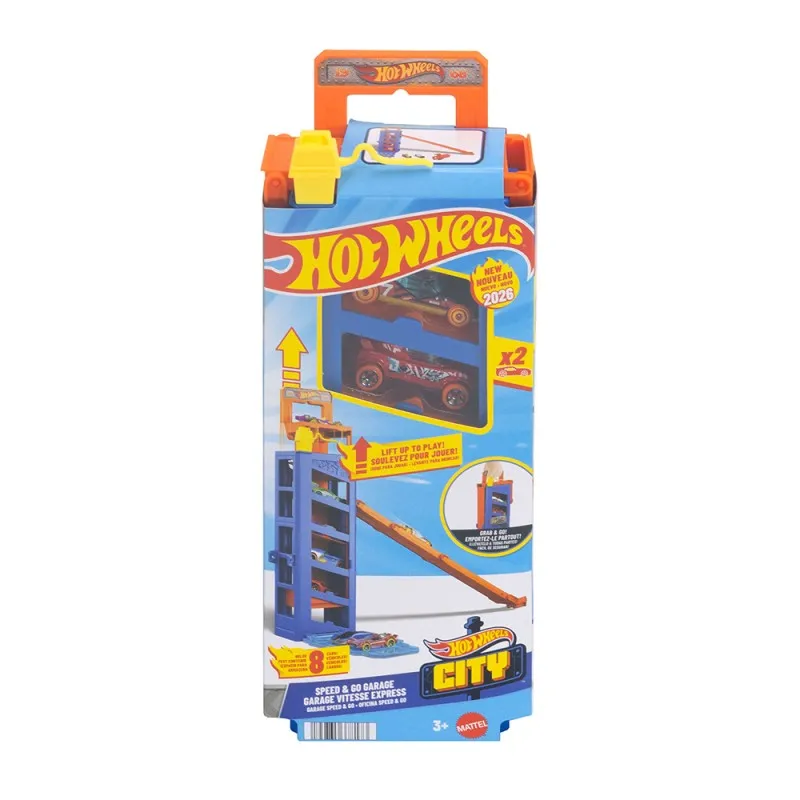 Mattel Hot Wheels - City, Mini Garage Tracks - Speed & Go  Speed & Go Garage JMJ53 (JMJ52)