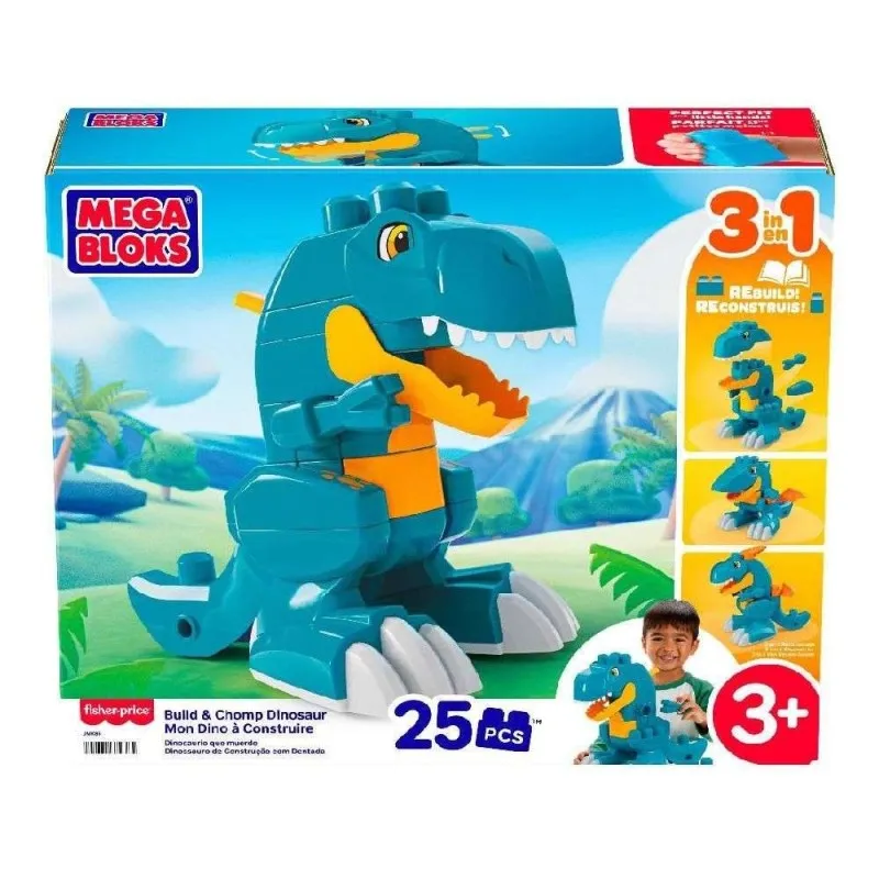 Fisher Price - Mega Bloks, Build & Chomp Dinosaur JMK85