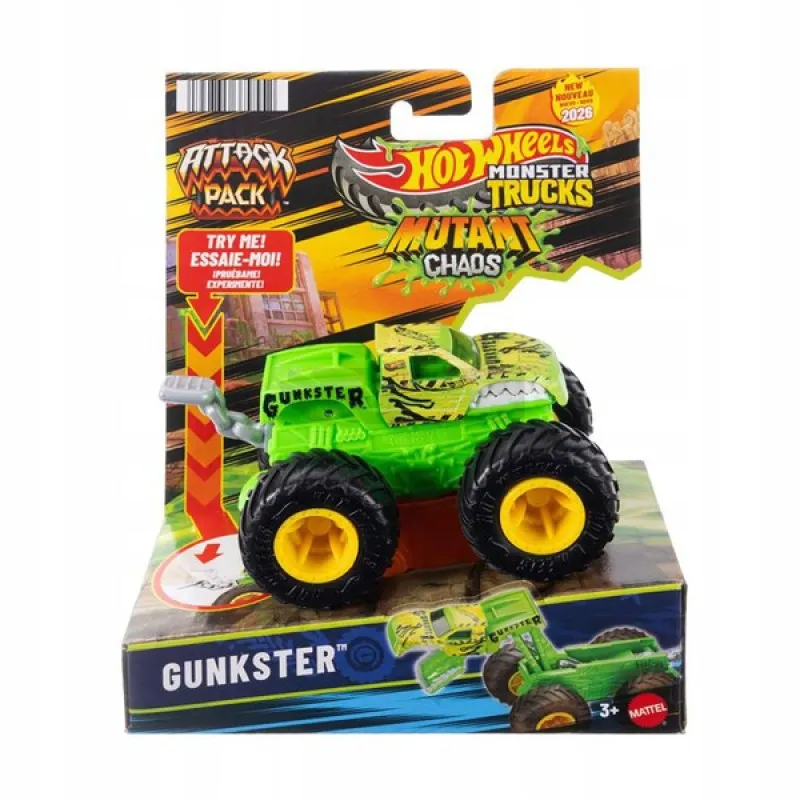 Mattel Hot Wheels - Monster Trucks, Attack Pack, Gunkster JML01 (JMK92)