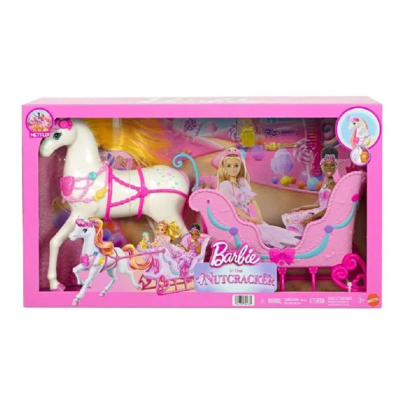 Mattel Barbie - In The Nutcracker, Ο Καρυοθραύστης Άλογο Με Άμαξα Και Αξεσουάρ JNH63