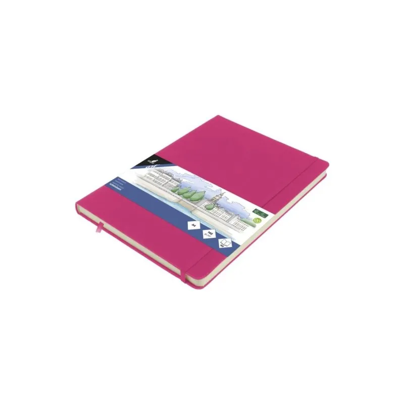 Kangaro - Sketchbook Με Σκληρό Εξώφυλλο Και Λάστιχο, Hot Pink A4 80 Φύλλα K-861330