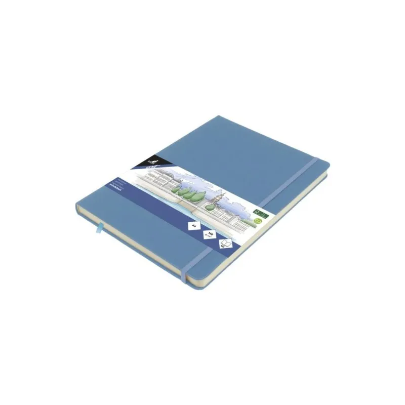Kangaro - Sketchbook Με Σκληρό Εξώφυλλο Και Λάστιχο, Sky Blue A4 80 Φύλλα K-861335