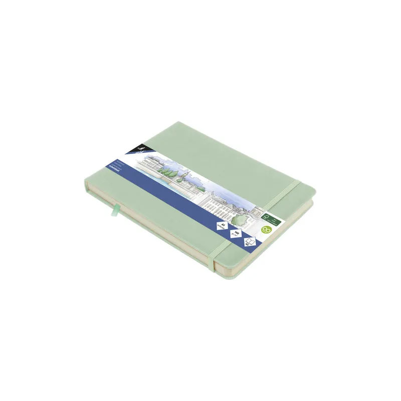 Kangaro - Sketchbook Με Σκληρό Εξώφυλλο Και Λάστιχο, Landscape Mint A5 80 Φύλλα K-861234