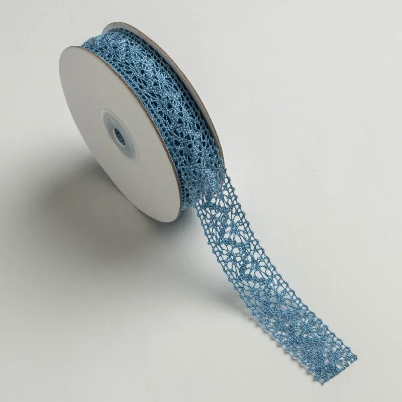 Kyriacou - Κορδέλα Δαντέλα 22mmX10M, Blue Light LACXXXXX-X22X10-40XXXX