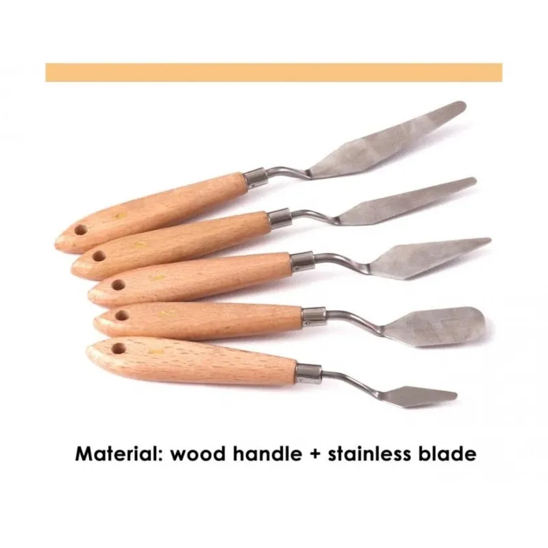 Foska - Σπάτουλες Ζωγραφικής Μεταλλικές Artist 5 Τεμάχια LB4006