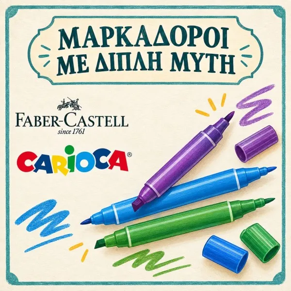 Μαρκαδόροι Με Διπλή Μύτη