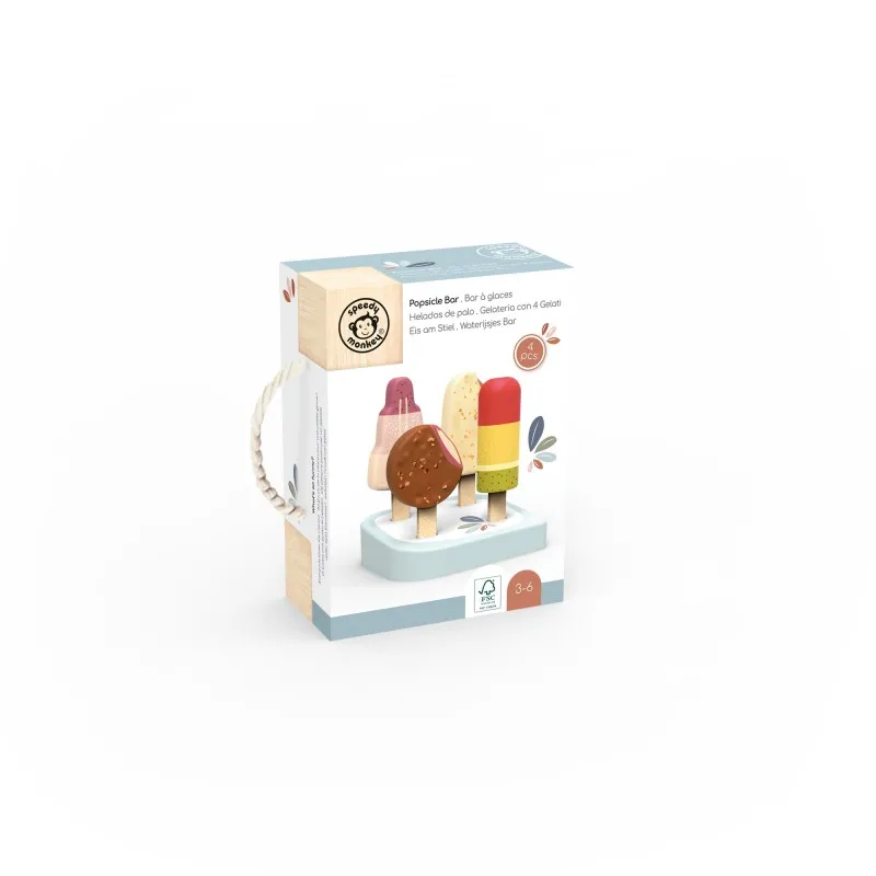 Speedy Monkey - Ξύλινο Σταντ παγωτών 10,5×10,5×11 cm SP3015