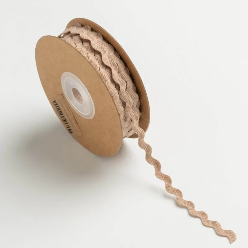 Kyriacou - Κορδέλα Zig-Zag Ματτ Χρωματιστή 5mmX20M, Beige ZZGMAXXX-XX5X20-03XXXX