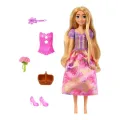 Mattel Barbie - Disney Princess Spin & Reveal Κούκλα Ραπουνζέλ με 11 Εκπλήξεις HTV86 (HTV84)
