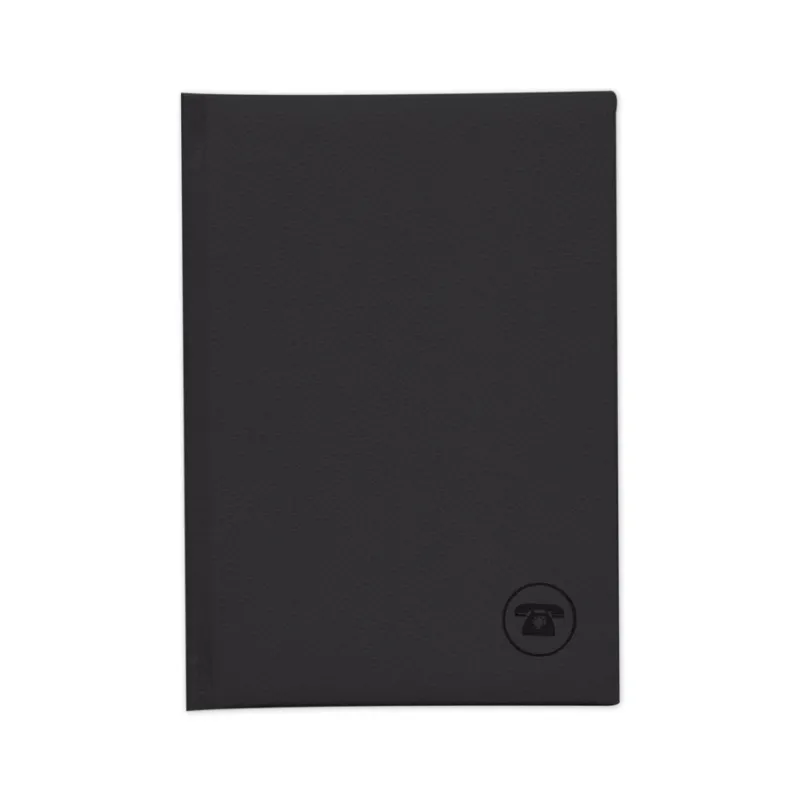 Adbook - Τηλεφωνικό Ευρετήριο Laminated, 7x11 cm 100 Σελίδες, Black E-1003