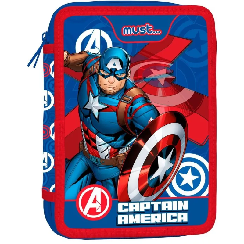 Diakakis - Κασετίνα Διπλή Γεμάτη Must, Captain America 506237