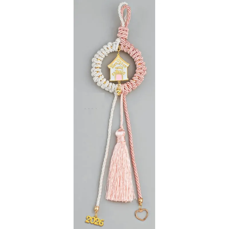 Adorex - Κρεμαστό Γούρι Στεφάνι Με Μεταλλικό Σπίτι Ευχές EG-22219