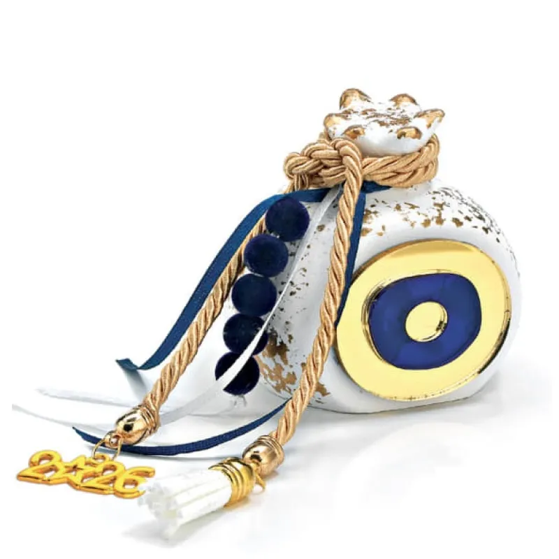 Adorex - Γούρι Κεραμικό Ρόδι Με Μάτι EG-22244